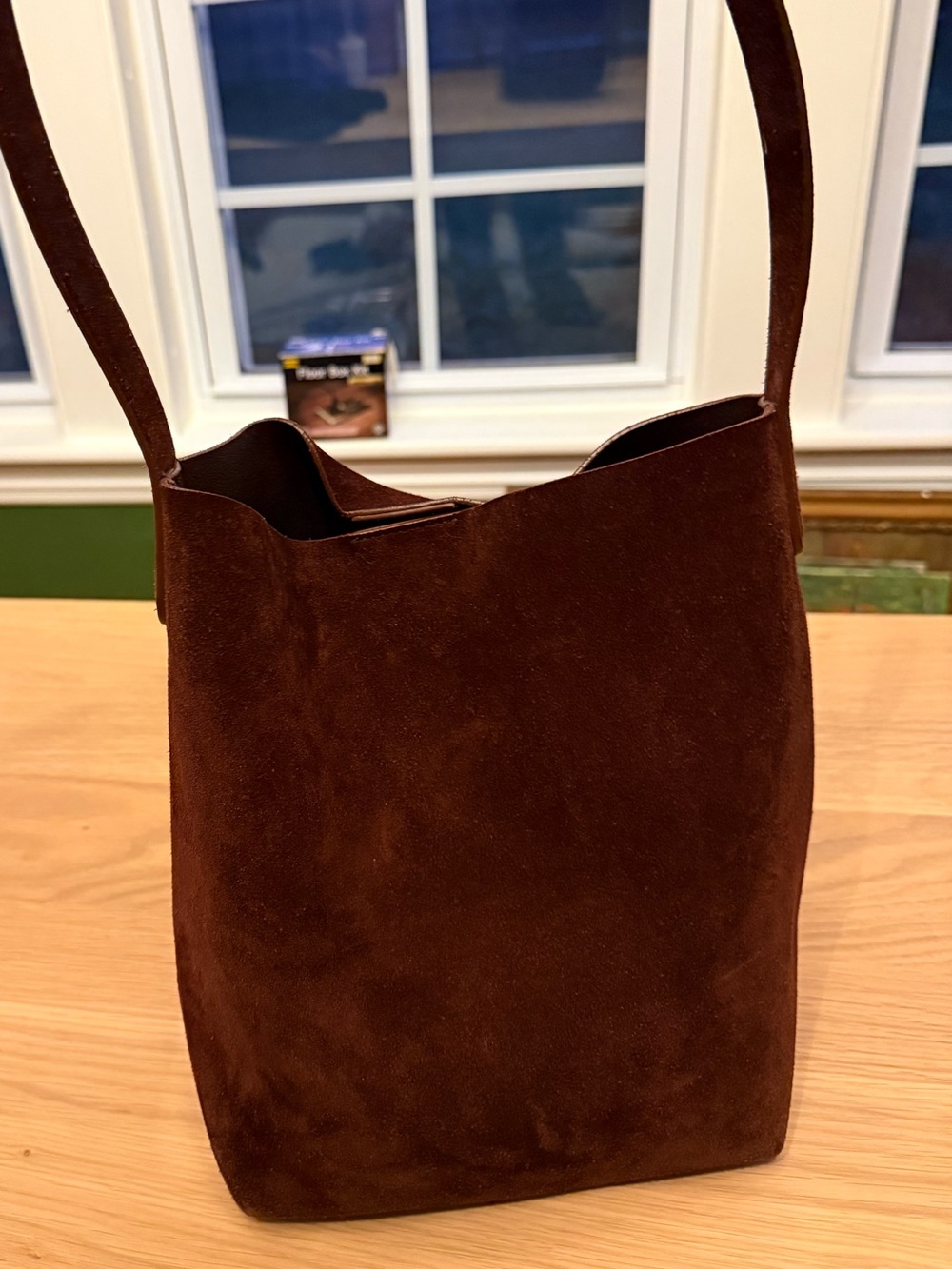 Mansur Gavriel Brown Suede Bucket Tote - Picture 3 of 5